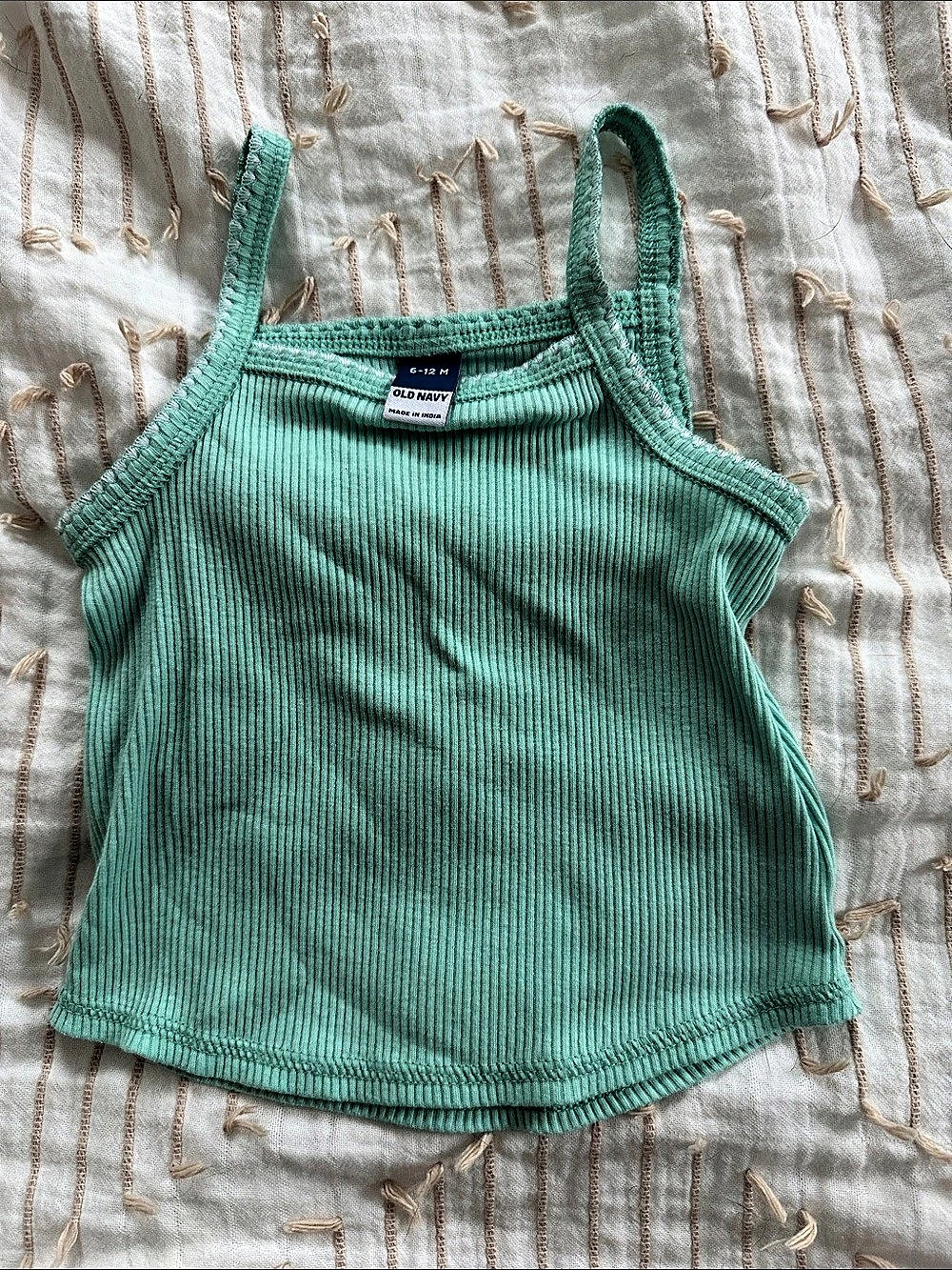 OLD NAVY Rib-Knit Cami Tank Top Green Girls 6-12M